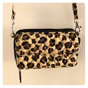 Vera Bradley Leopard Wristlet/Crossbody